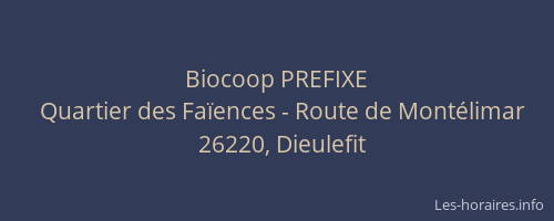 Biocoop PREFIXE