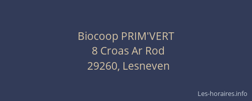 Biocoop PRIM'VERT