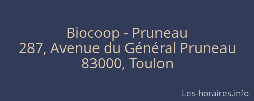 Biocoop - Pruneau