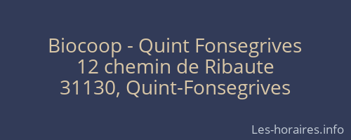 Biocoop - Quint Fonsegrives