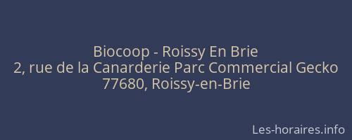 Biocoop - Roissy En Brie