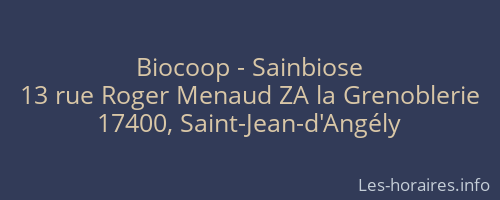 Biocoop - Sainbiose