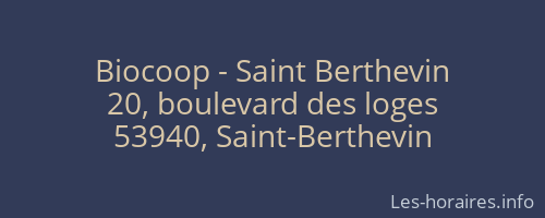 Biocoop - Saint Berthevin