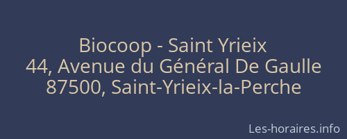 Biocoop - Saint Yrieix