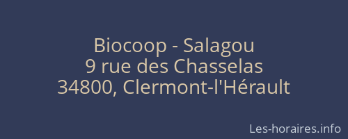 Biocoop - Salagou