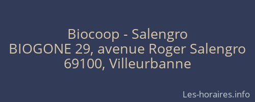 Biocoop - Salengro