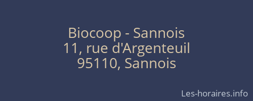 Biocoop - Sannois