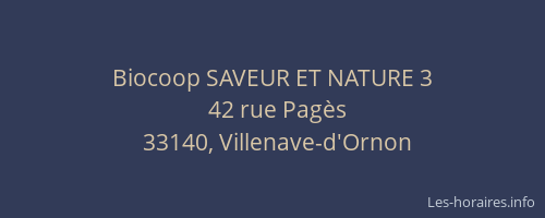 Biocoop SAVEUR ET NATURE 3