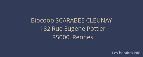 Biocoop SCARABEE CLEUNAY