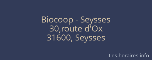 Biocoop - Seysses