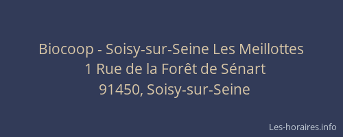 Biocoop - Soisy-sur-Seine Les Meillottes