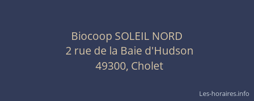 Biocoop SOLEIL NORD