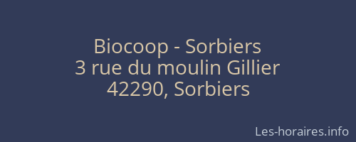Biocoop - Sorbiers
