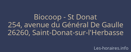 Biocoop - St Donat