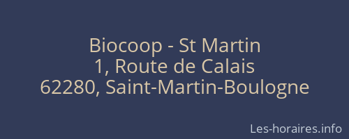 Biocoop - St Martin
