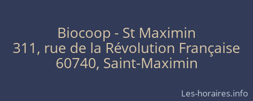 Biocoop - St Maximin