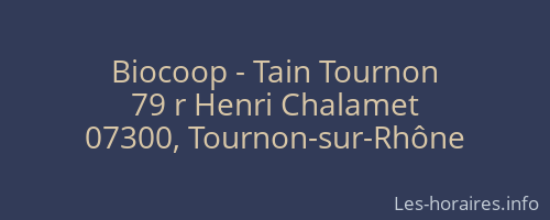 Biocoop - Tain Tournon