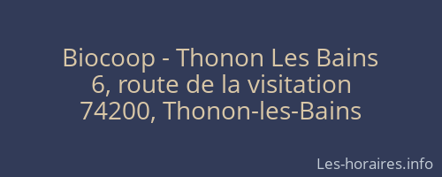 Biocoop - Thonon Les Bains