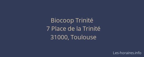 Biocoop Trinité