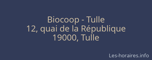 Biocoop - Tulle