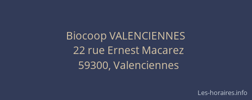 Biocoop VALENCIENNES