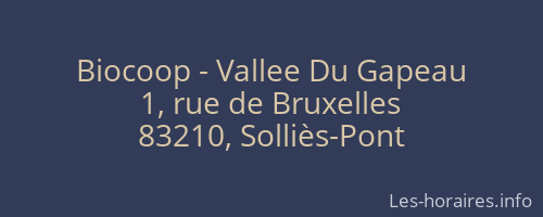 Biocoop - Vallee Du Gapeau