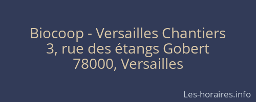 Biocoop - Versailles Chantiers