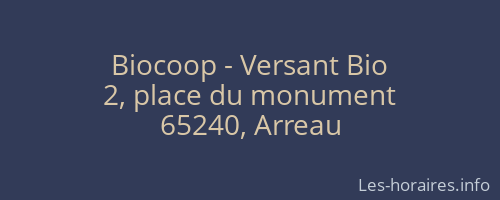 Biocoop - Versant Bio