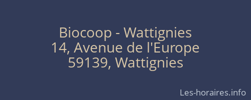 Biocoop - Wattignies