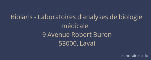 Biolaris - Laboratoires d'analyses de biologie médicale