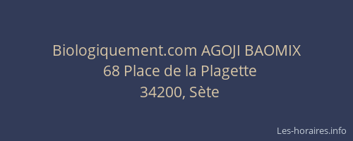 Biologiquement.com AGOJI BAOMIX