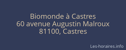Biomonde à Castres