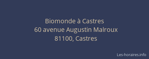 Biomonde à Castres