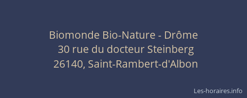 Biomonde Bio-Nature - Drôme