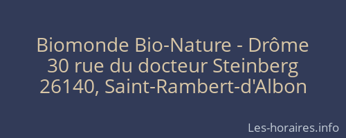 Biomonde Bio-Nature - Drôme