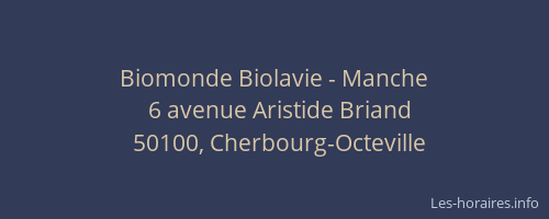 Biomonde Biolavie - Manche