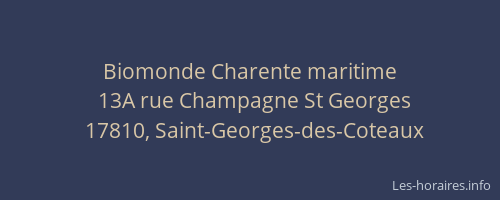 Biomonde Charente maritime