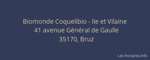 Biomonde Coquelibio - Ile et Vilaine