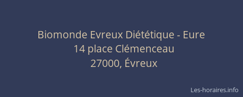 Biomonde Evreux Diététique - Eure