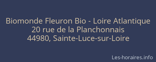 Biomonde Fleuron Bio - Loire Atlantique