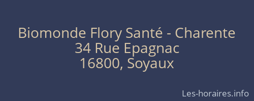 Biomonde Flory Santé - Charente
