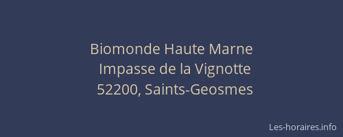 Biomonde Haute Marne