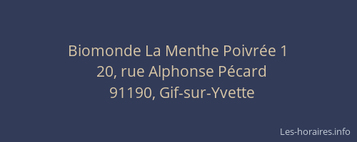 Biomonde La Menthe Poivrée 1