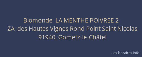Biomonde  LA MENTHE POIVREE 2