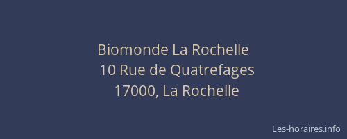 Biomonde La Rochelle
