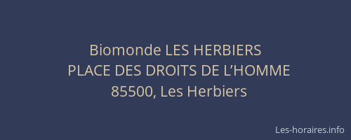 Biomonde LES HERBIERS
