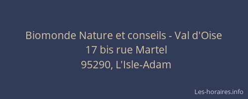Biomonde Nature et conseils - Val d'Oise