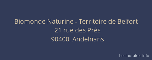 Biomonde Naturine - Territoire de Belfort