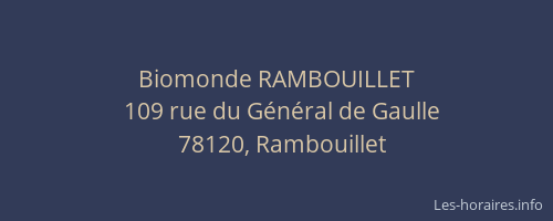 Biomonde RAMBOUILLET