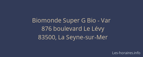 Biomonde Super G Bio - Var